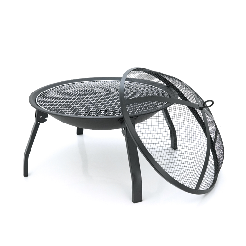 Гриль вугільний круглий, 55х28 см, Black