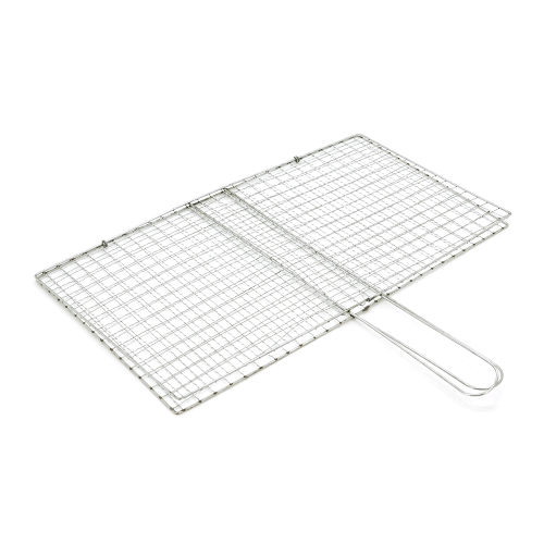 Решiтка для гриля, 38,5х21 см, ручка 13,5 см, нержавіюча сталь