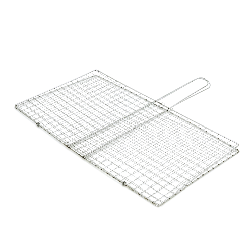 Решiтка для гриля, 38,5х21 см, ручка 13,5 см, нержавіюча сталь