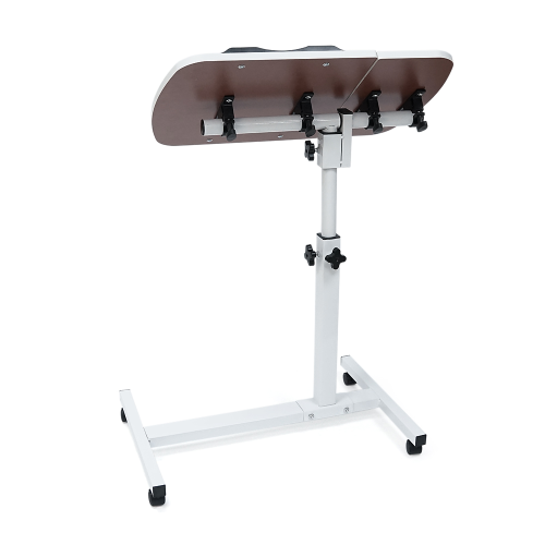 Стіл-підставка для ноутбука, приліжковий, регульована висота-70-90 см, стільниця-60х40см, White