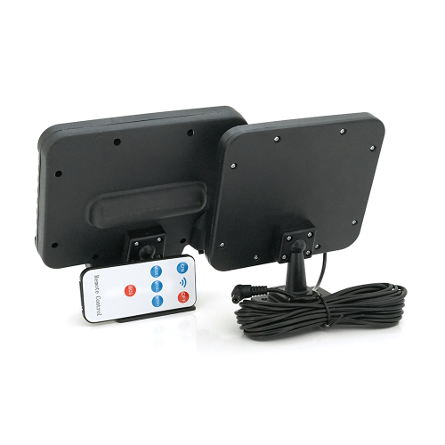 Вуличний ліхтар T 09 c сонячною панеллю+пульт, вбудований акумулятор, кріплення на стіну, Black