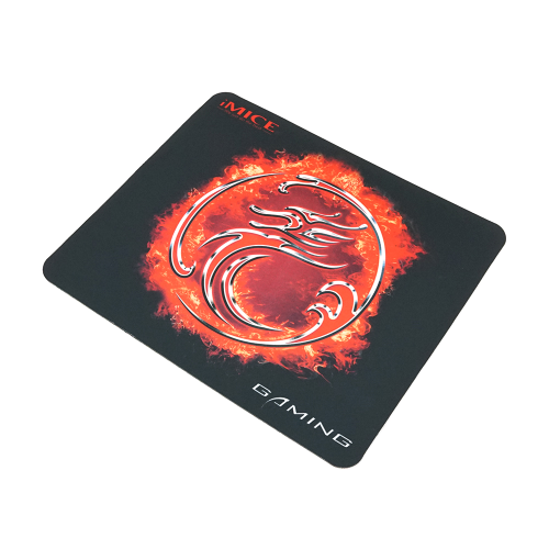 Килимок 300*250 для миші iMICE PD-01 тканинний з боковою прошивкою, товщина 3 мм, Black-red, Color Box