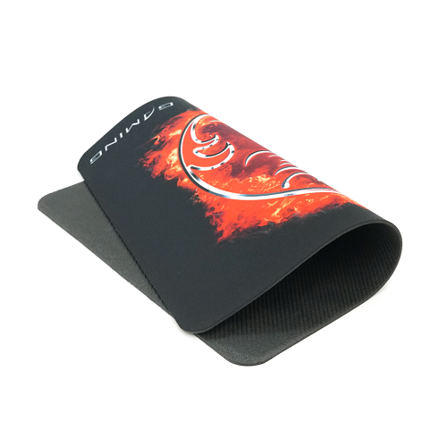 Килимок 300*250 для миші iMICE PD-01 тканинний з боковою прошивкою, товщина 3 мм, Black-red, Color Box