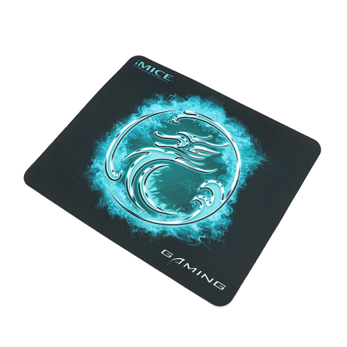 Килимок 300*250 для миші iMICE PD-01 тканинний з боковою прошивкою, товщина 3 мм, Black-green, Color Box