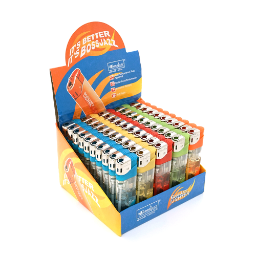 Запальничка турбо BOSSJAZZ BD-558, упаковка 50шт, ціна за упаковку, Black