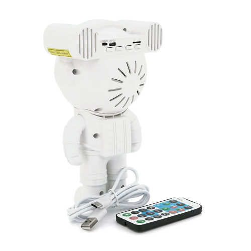 Ночник-проектор YT-2024 Астронавт+ Bluetooth колонка, пульт, кабель USB, White, Box