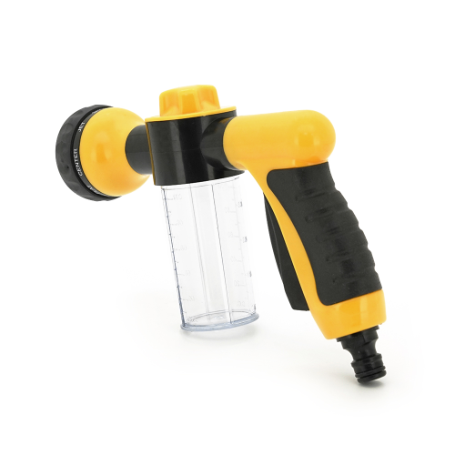 Насадка на шланг (розпилювач води) з відсіком для мийних засобів