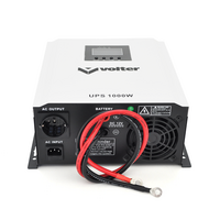 ДБЖ з правильною синусоїдою VOLTER - 1000 (1000Вт), 12V під зовнішню батарею (AGM, GEL, LifePO4), струм заряду 5-30А