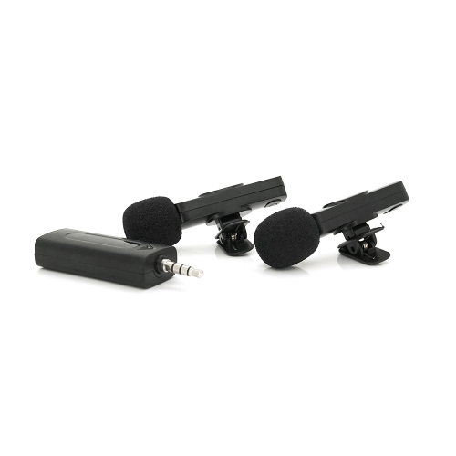 Петличний бездротовий мікрофон K35 (2шт), роз&apos;єм Jack 3.5, вбудований акумулятор 60 mAh, Black, Box