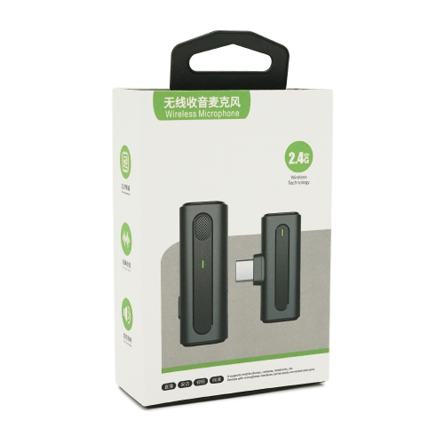 Петличний бездротовий мікрофон M9+ в кейсі, роз&apos;єм Lighting, вбудований акумулятор 80 mAh, Black, Box