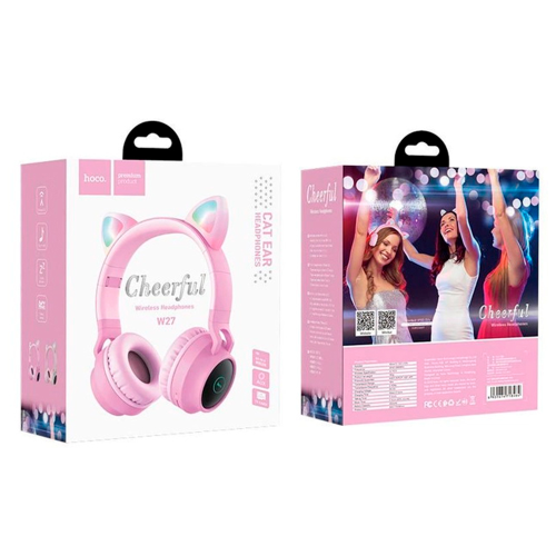 Бездротові навушники Bluetooth HOCO W27, Pink, Box