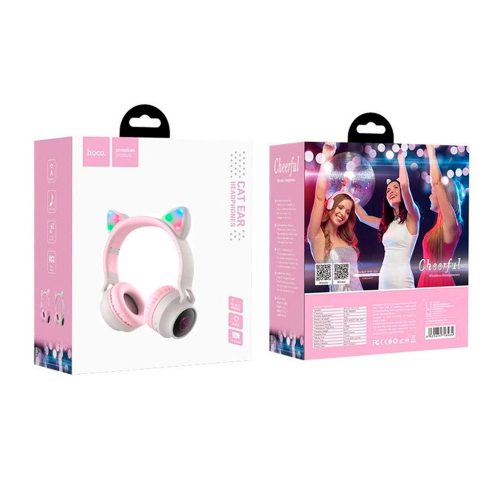 Бездротові навушники Bluetooth HOCO W27, Pink / Gray, Box