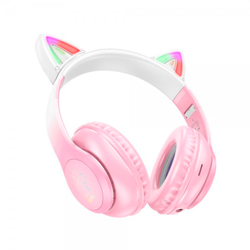 Бездротові навушники Bluetooth HOCO W42, White / Pink, Box