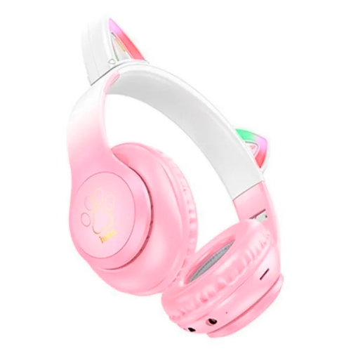 Бездротові навушники Bluetooth HOCO W42, White / Pink, Box