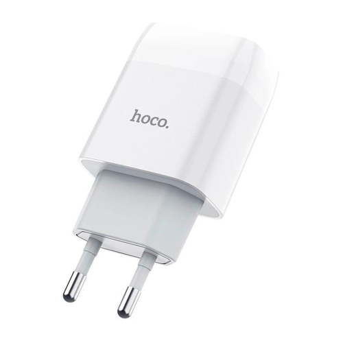 Набір СЗУ 110-240V HOCO C73A+ кабель Micro, 2xUSB, 2.4A, кабель 1м, White, Blister