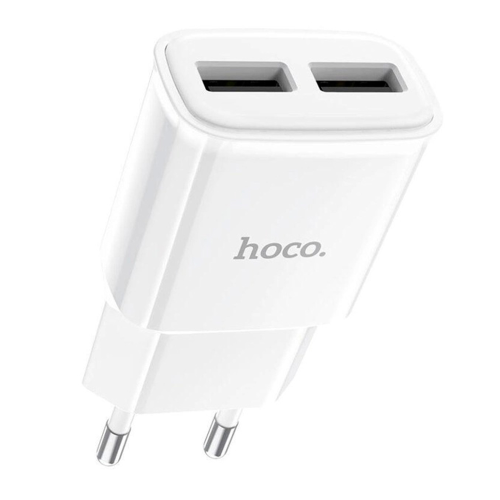 СЗУ 110-240V HOCO C88A, 2xUSB, 2.4A, White, Box