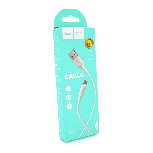 Кабель Hoco X25, Type-C-USB, 3A, White, довжина 1м, BOX