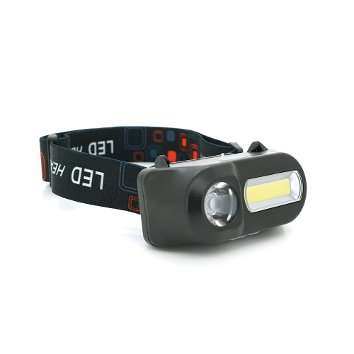 Налобний ліхтарик Voltronic KX-1804,2 Cob, White+Red, 6 режимів, корпус: пластик, водостійкий, ip44, АКБ 18650, Type-C кабель, 6500K, BOX