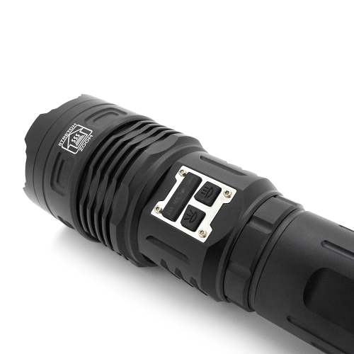 Ліхтар пошуковий PLD-S011-TG+COB, 5 режимів, power bank 6000mAh(3(2*18650)), IP65, живлення від USB кабелю, 300х170х90мм,1,35кг, Ремінець, Black, BOX
