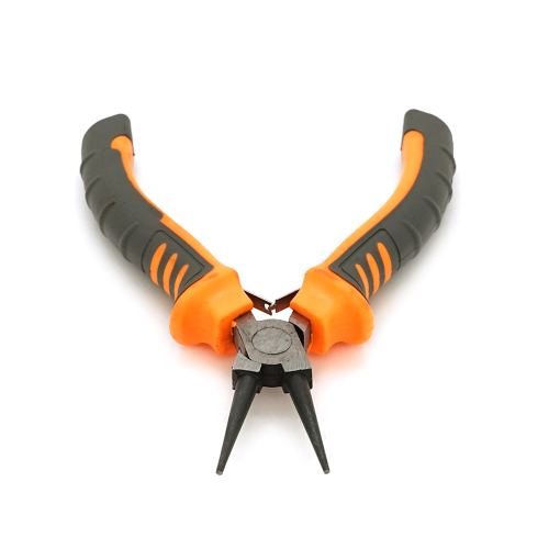 Круглогубці VOLTRONIC, сіро-жовтогарячі ручки, 125мм, 55гр