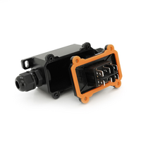 Перемикач зовнішнього монтажу, трипозиційний, чорна кнопка, двосторонній висновок, IP65, AC: 110-250V, 20A, Black