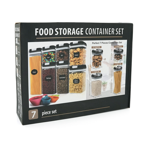 Набір контейнерів для їжі, 7 ємностей для круп та спецій