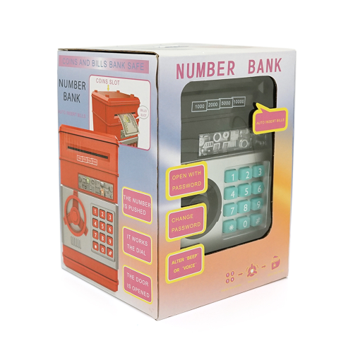 Скарбничка-сейф YT35516, кодовий замок, Black, Box