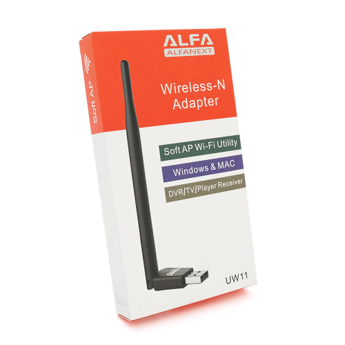 Бездротовий мережний адаптер з антеною Wi-Fi-USB LV-UW11RK-5DB RTL8188, 150Mbps, 2.4 GHz, Win10 / 8.1 / 8 / 7 / XP, Mac OSX 10.7~10.10 and Linux, Box