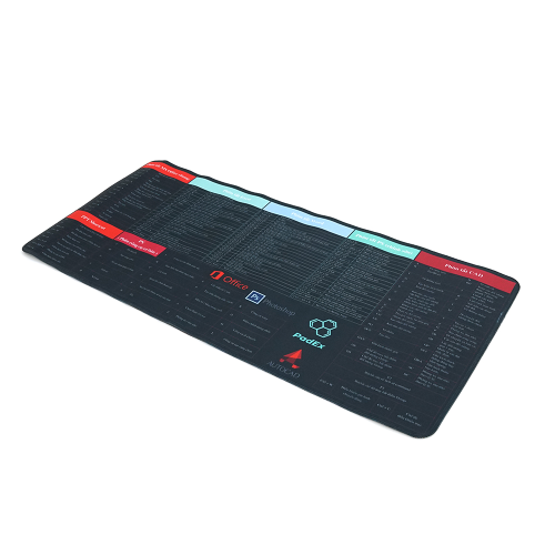 Килимок 300*700 тканинний Shortcut keys-1 з боковою прошивкою, товщина 2 мм, Black, Пакет