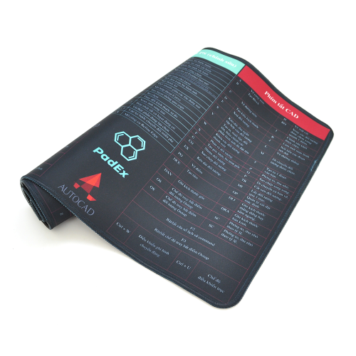 Килимок 300*700 тканинний Shortcut keys-1 з боковою прошивкою, товщина 2 мм, Black, Пакет