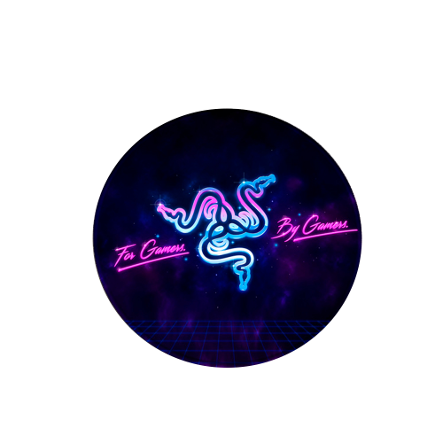 Килимок 220*220 мм тканинний RAZER 16 з боковою прошивкою (круглий), товщина 3 мм, Пакет