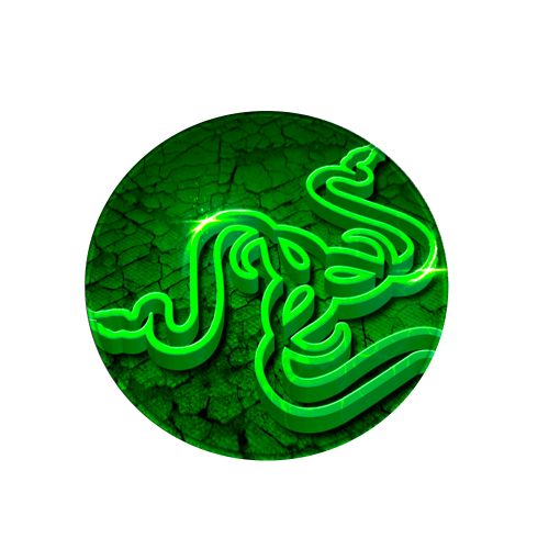 Килимок 200*200 мм тканинний RAZER 4 з боковою прошивкою (круглий), товщина 2 мм, колір Green, Пакет