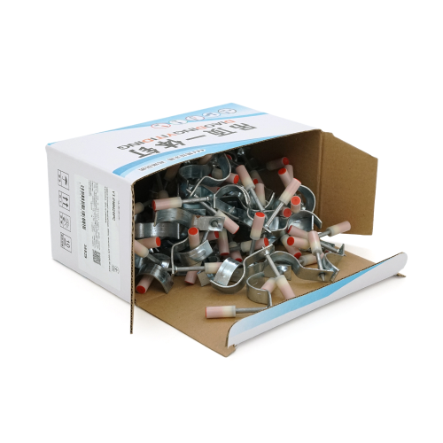 Цвяхи монтажні піроксилінові, 25мм, затискач для труб, 80 штук в упаковці, ціна за упаковку