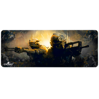 Килимок 300*700 тканинний CS Two Fighter з боковою прошивкою, товщина 2 мм, колір Black / Red, Пакет