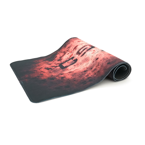 Килимок 300*700 тканинний CS One Fighter з боковою прошивкою, товщина 2 мм, колір Black / Red, Пакет