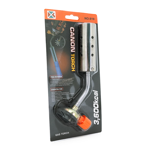 Пальник газовий, SHENGLILAI YT816, під газовий балончик 220г, вентиль, D32mm, 21 (9,7) див. (трубка з нержавіючої сталі, сплав алюмінію, пластик), блістер