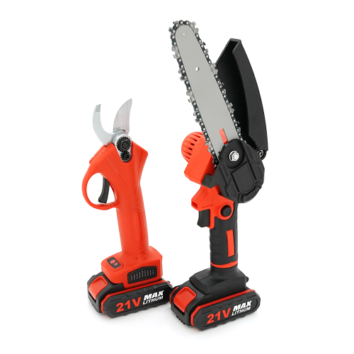 Набір акумуляторна пилка 15см+ акумуляторний секатор, 2 акумулятори+зарядка, Case