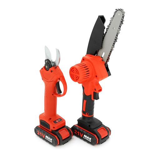 Набір акумуляторна пилка 15см+ акумуляторний секатор, 2 акумулятори+зарядка, Case