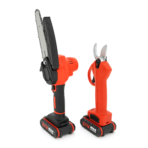 Набір акумуляторна пилка 15см+ акумуляторний секатор, 2 акумулятори+зарядка, Case
