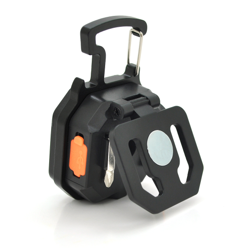 Ліхтар Multifunctional LL-201-COB(White+Yellow+Red), multitool, вбудований акумулятор,прикурювач, USB кабель, магніт, карабін, 66грам, Box