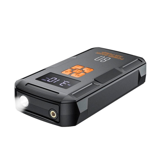 Пусковий прилад для акумулятора автомобіля+ насос HOCO QS2, Power Bank 8000mAh, 2xUSB+ Type-C, корпус пластик, Box