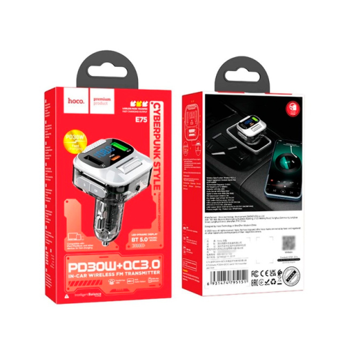 FM-модулятор HOCO E75, Black, Box