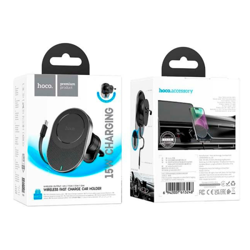 Автоутримувач HOCO HW12, Black, Box