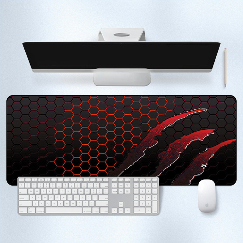 Килимок 300*800 тканинний Honeycomb з боковою прошивкою, товщина 2 мм, колір Black / Red, Пакет