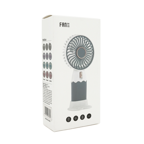 Портативний вентилятор ZB088, 1 режим, вбудований акумулятор, USB кабель, Mix Color, Box
