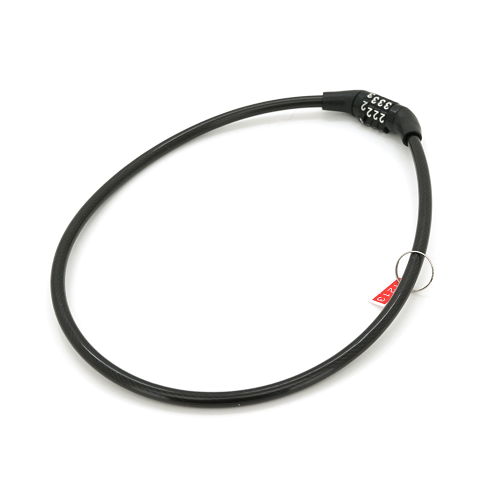 Замок велосипедний ланцюговий кодовий YT427, довжина 8*650мм, Mix color