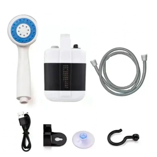 Портативний акумуляторний душ YT36287 з помпою, акумулятор 2200mAh, White, Box