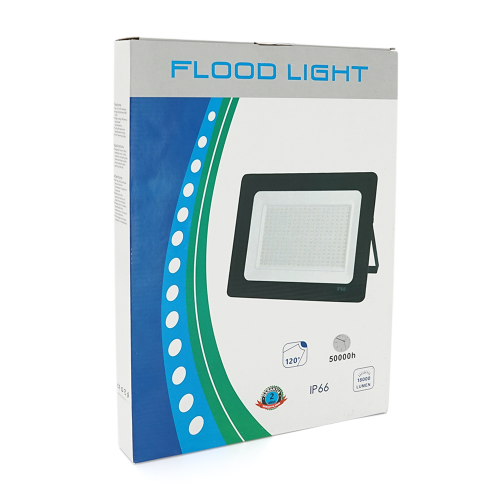 Прожектор спрямований 220V 200W, 200LED, IP66, кут огляду 120&amp;deg;, дальність до 150м, 280*230*130мм, BOX