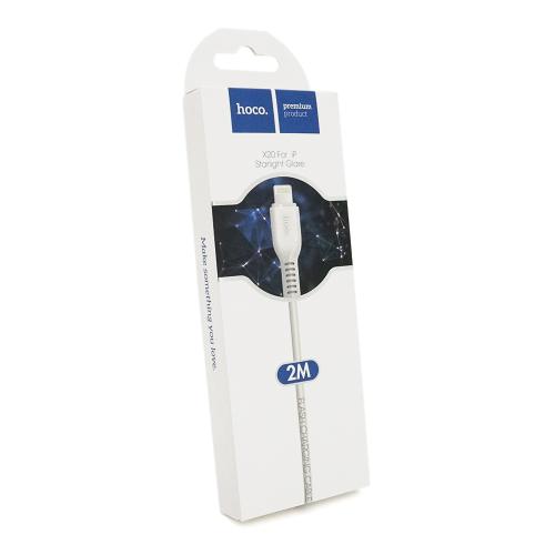 Кабель Hoco X20, Lightning-USB, 2A, White, довжина 2м, BOX