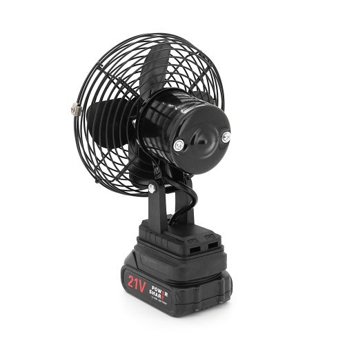 Вентилятор 6&amp;quot;, з Li-Ion акумулятором 21V + перехідник, Black, Box 185х185 мм, 1,10 кг